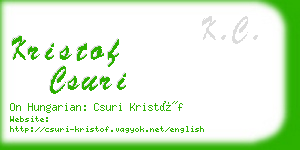 kristof csuri business card